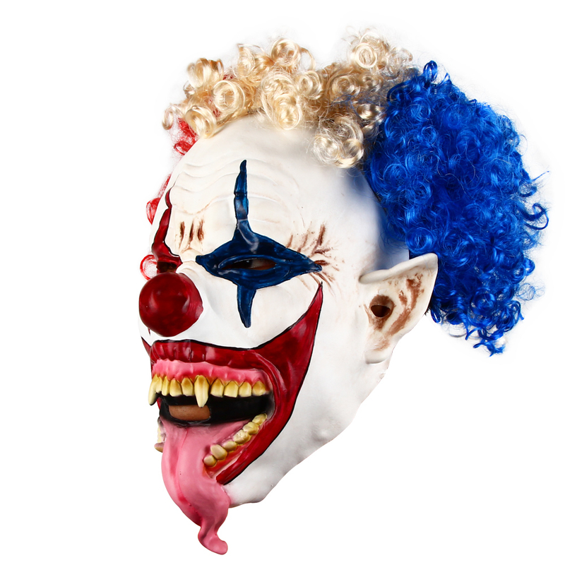 Decorazione feste Maschera da clown di Halloween Lattice Testa esplosiva Capelli ricci Maschere da burlone Testa completa Festa horror Mascherata Vestire Costume cosplay Prop 220915