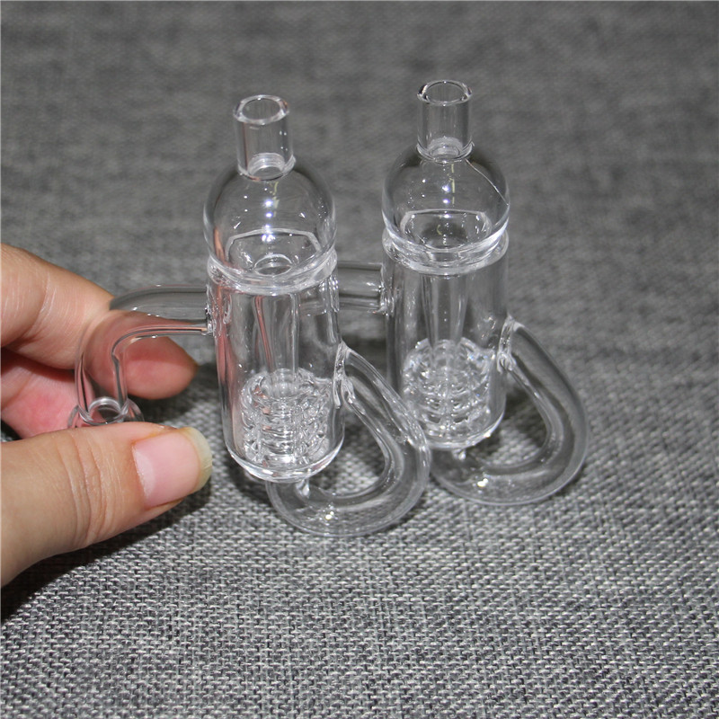 Sigara Aksesuarları Çıkarılabilir Elmas Düğüm Döngü Kuvars Banger Ekleme Ile Cam Kabarcık Carb Cap 10 14 m 18mm Erkek Temizle Ortak Dab Kuleleri kül cacther