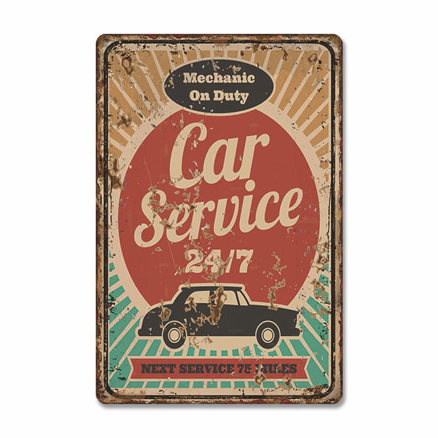 Classic Garage Poster Vintage Metal Painting Tin Sign Car Service Poster Signs Retro Plaque Garages Tool Shop Wall Art Decor