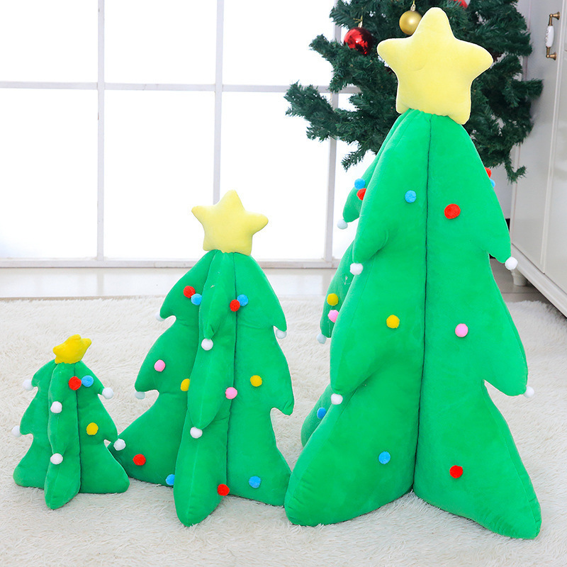 Factory Wholesale 13.8 Inch 35cm Music Christmas Tree Christma Scene Arrangement Decorative Plush Toys Children's Christmas Gifts