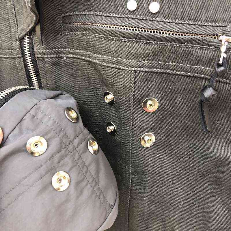 Мужские куртки черная мульти карманная куртка мужчины женщины лучшие качества тяжелая ткань унисекс джинсовые куртки пальто T220914