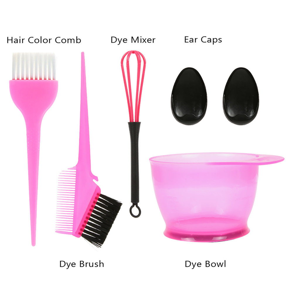 Hair Dye Color Brush Bowl Set With Ear Caps Dye Mixer Hair Tint Dying Coloring Applicator Hairdressing Styling Accessorie