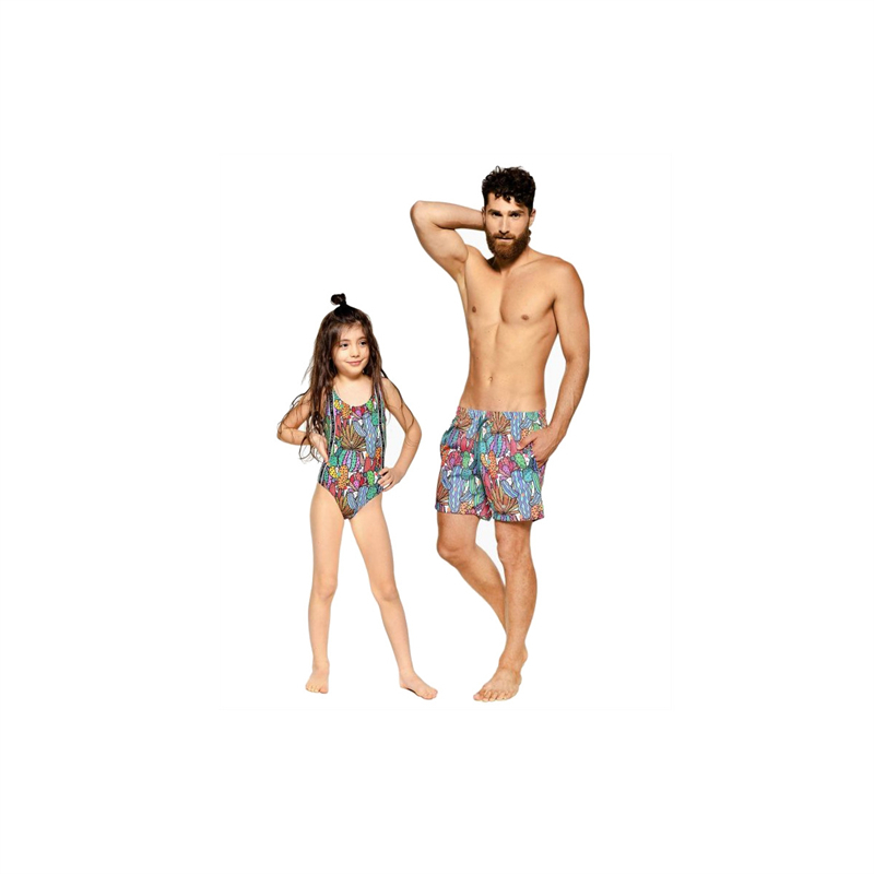 Famille correspondant tenues correspondant maillots de bain vêtements ensemble compatible pour famille mère père enfants Bikini enfant fille maillot de bain maman et fille Couple Look 220914