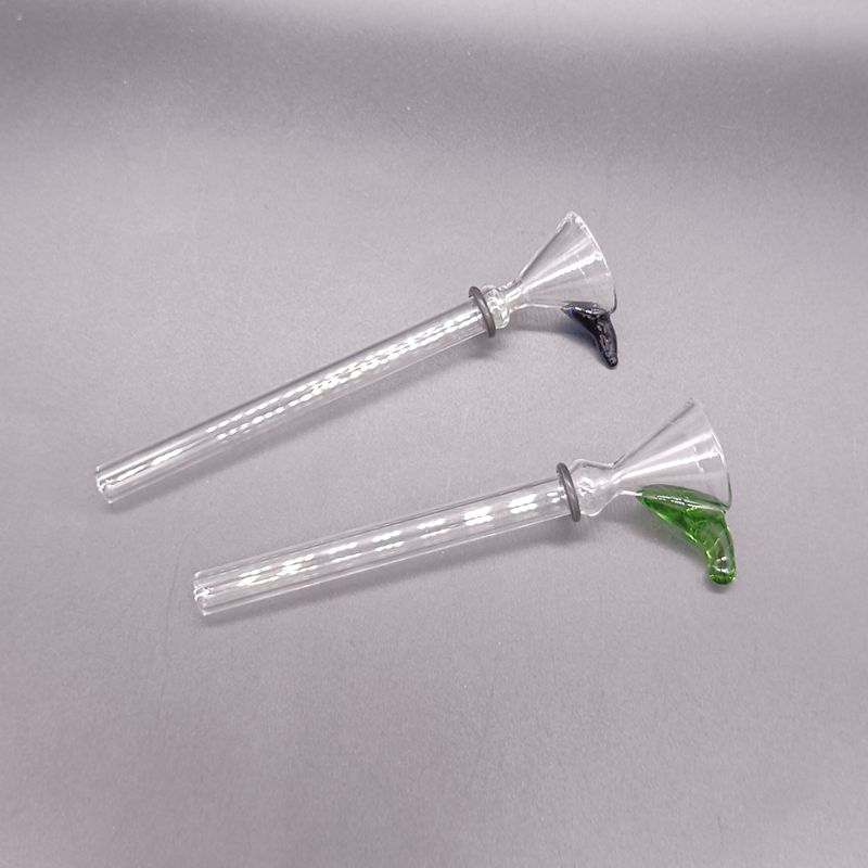 5,5 tum trompet Small Glass Smoking Pipes Oil Dab Rigs Tube Tobacco Accessories for Bongs Hookahs