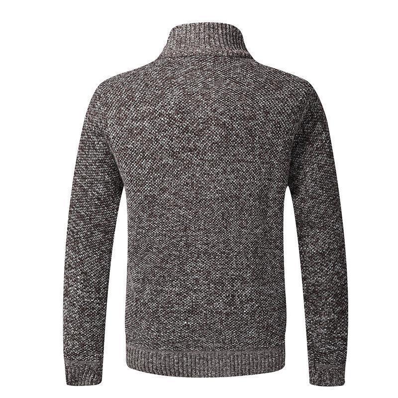 Misto lana da uomo Autunno Inverno Caldo Cardigan da uomo in pile con cerniera maglioni giacche da uomo slim fit maglione lavorato a maglia cardigan spesso maglione cappotto da uomo 220915