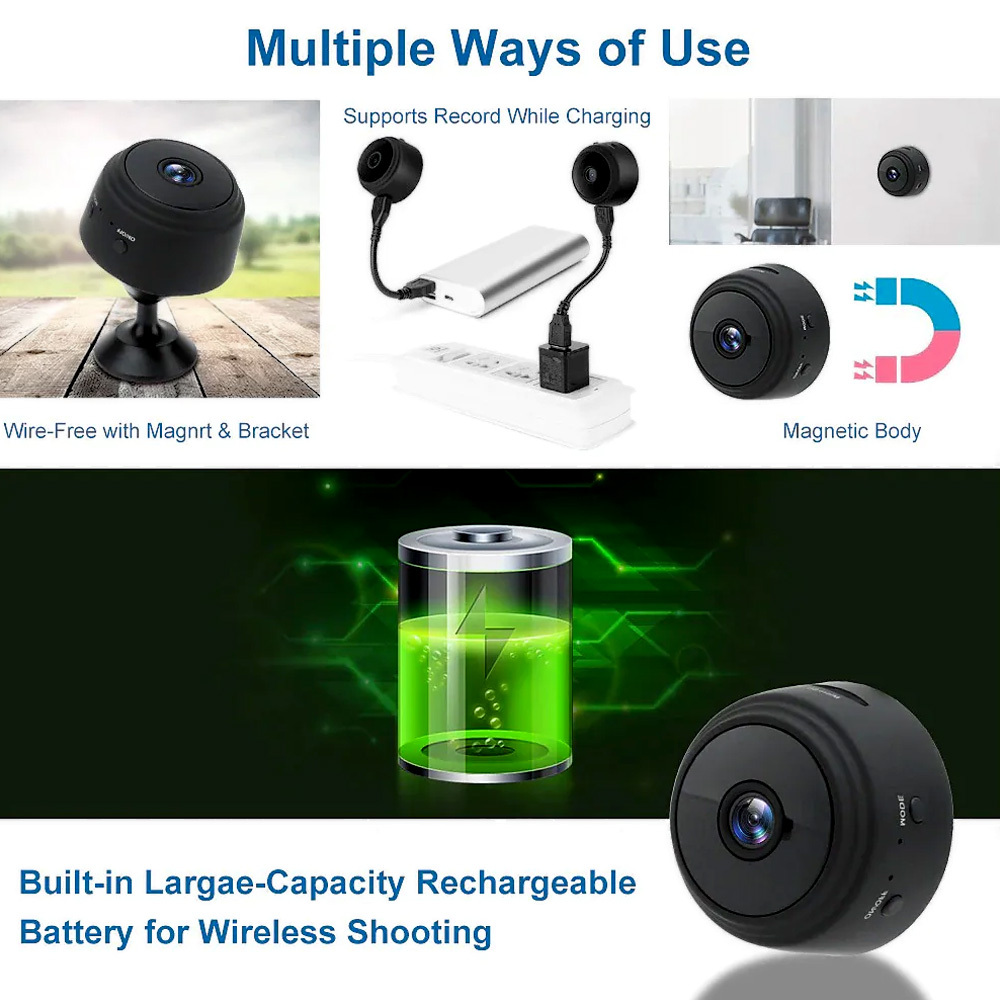 Mini WiFi IP Camera 1080P HD Night Vision Video Motion Detection for Home Car Indoor Outdoor Security Surveillance Camera6719804