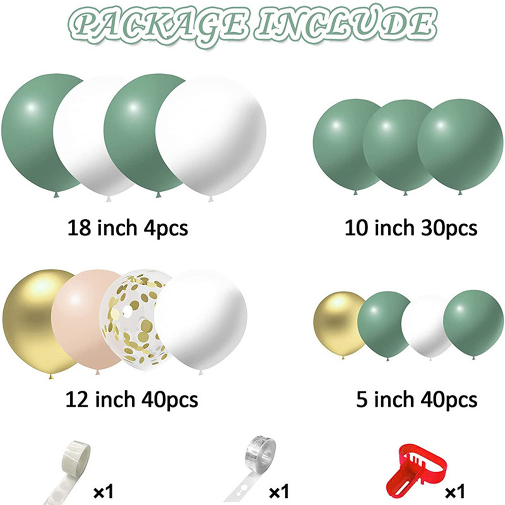 117 Teile/satz Ballon Girlande Bogen Kit Hochzeit Geburtstag Party Dekorationen Retro Bean Green Avocado Latex Ballons Set Geschlecht offenbaren Taufe Baby Dusche Versorgung CL1149