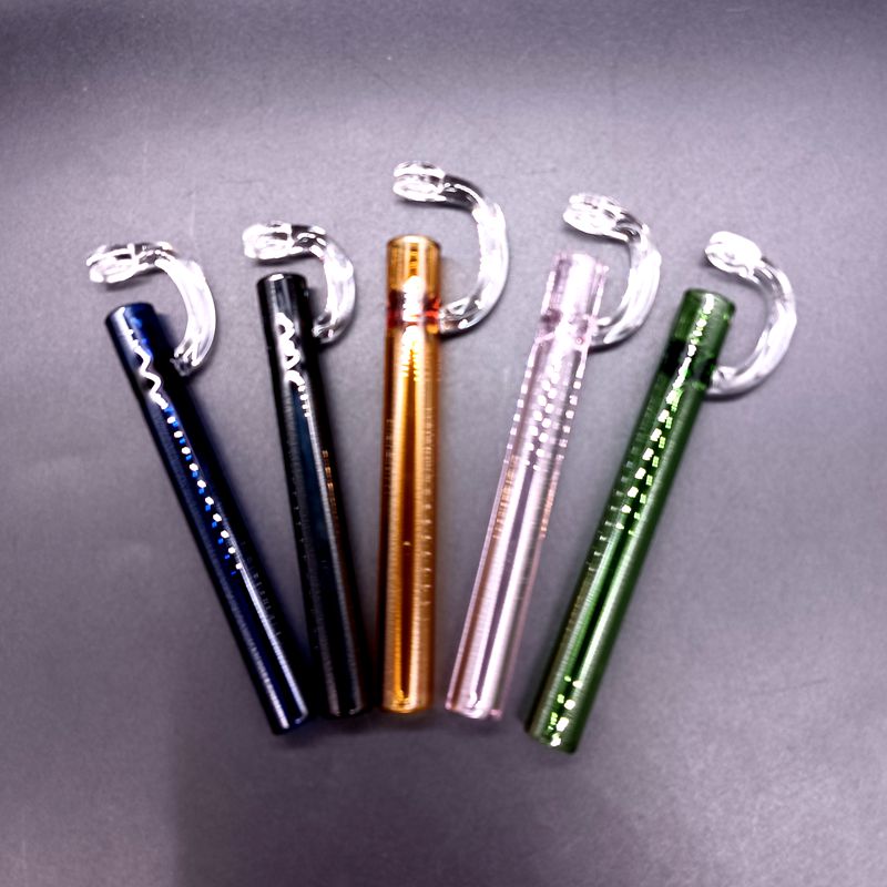 Mini 4,5 pouces Pipes à fumer en verre coloré Tube de brûleur à mazout Dab Rigs Accessoires de tabac pour Bongs