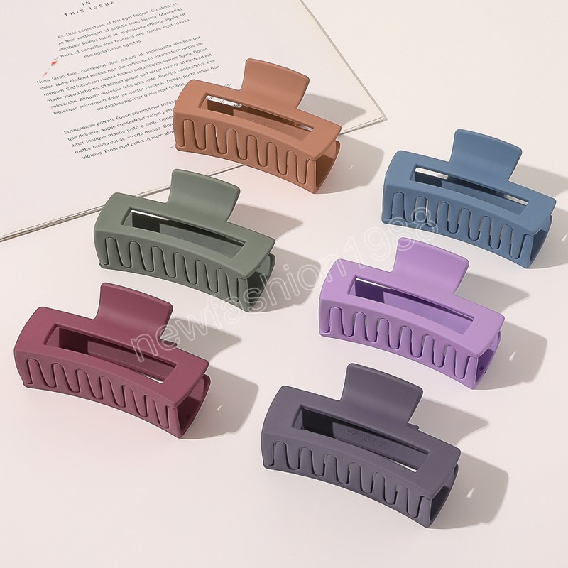 Rettangolo coreano Donne Ragazze Artigli capelli in plastica Fermagli capelli Copricapo Forcina di grandi dimensioni Granchio Barrette Ornamento di moda Accessori capelli