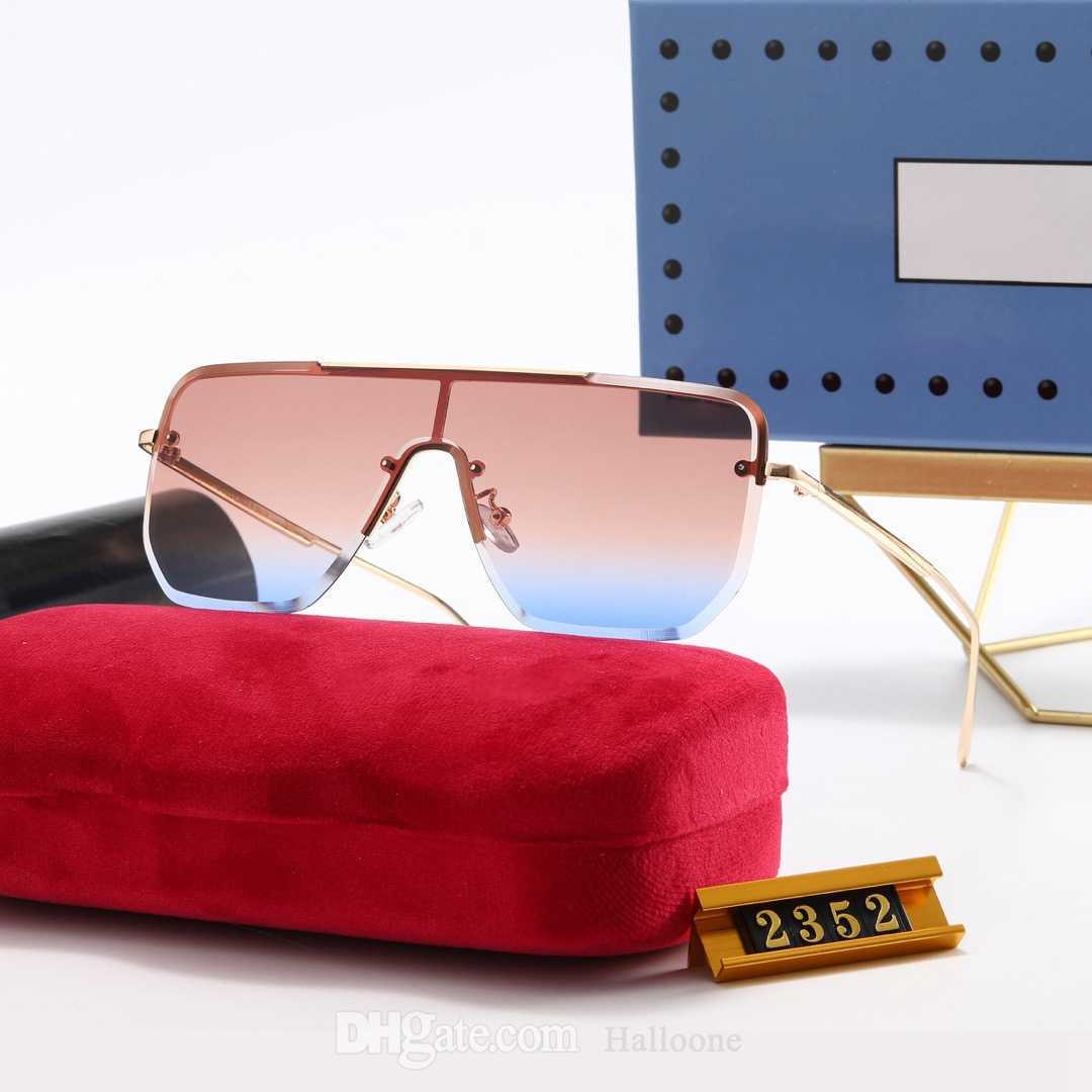 Luxury Classic Design Sunglasses For Mens Womens Brand Vintage Pilot Polarisé Sun Glassements 2352 OFFRAMES SANS CHARD