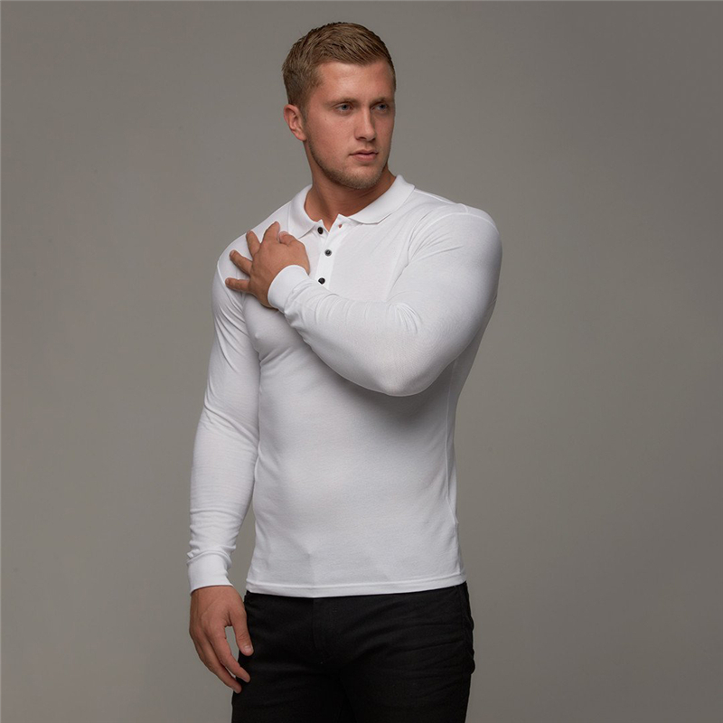 Męska koszulka marki Polos Casual Fashion Bottton Tshirt Business Long Sleeve High Quality Shirt 220915