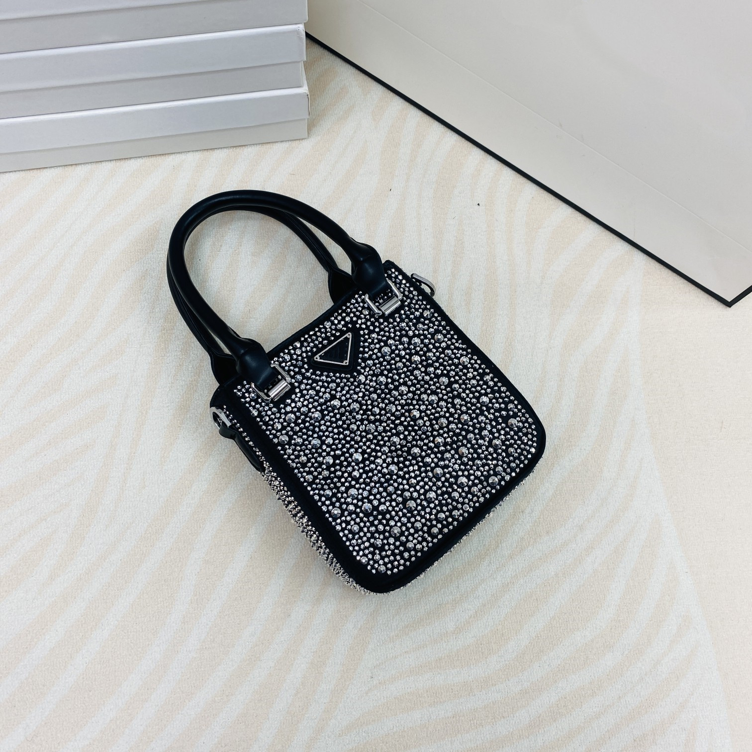 Rhinestone Tote Bag Fashion All-Match Mini Handbag Casual Shoulder Crossbody Phone Bags