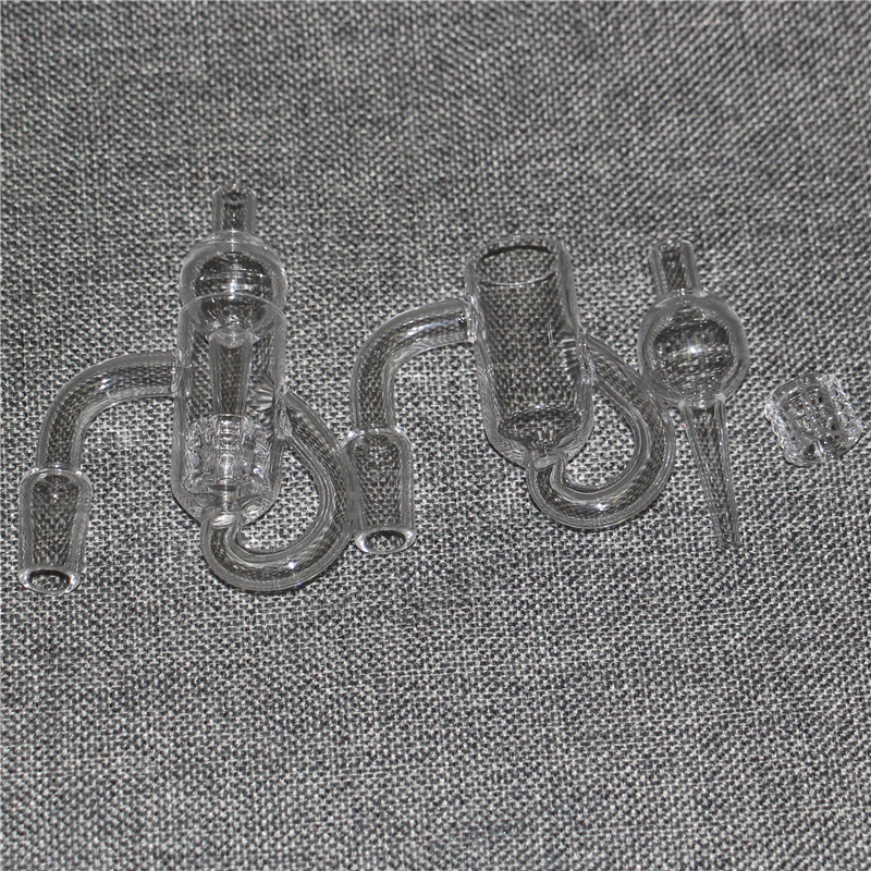 Sigara Elmas Knot Döngü Kuvars Bangers 10mm 14mm 18mm Erkek Kadın Kuvars Banger Su Camı Bongs Boru Dab Teçhizatları