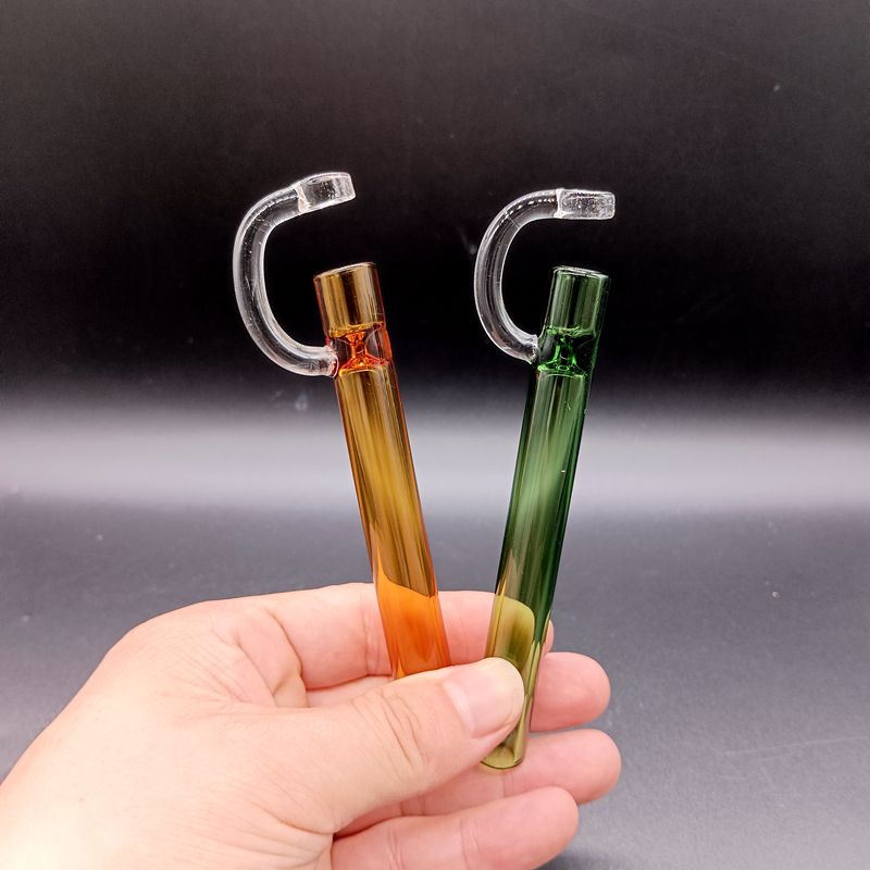 Mini 4,5 pouces Pipes à fumer en verre coloré Tube de brûleur à mazout Dab Rigs Accessoires de tabac pour Bongs