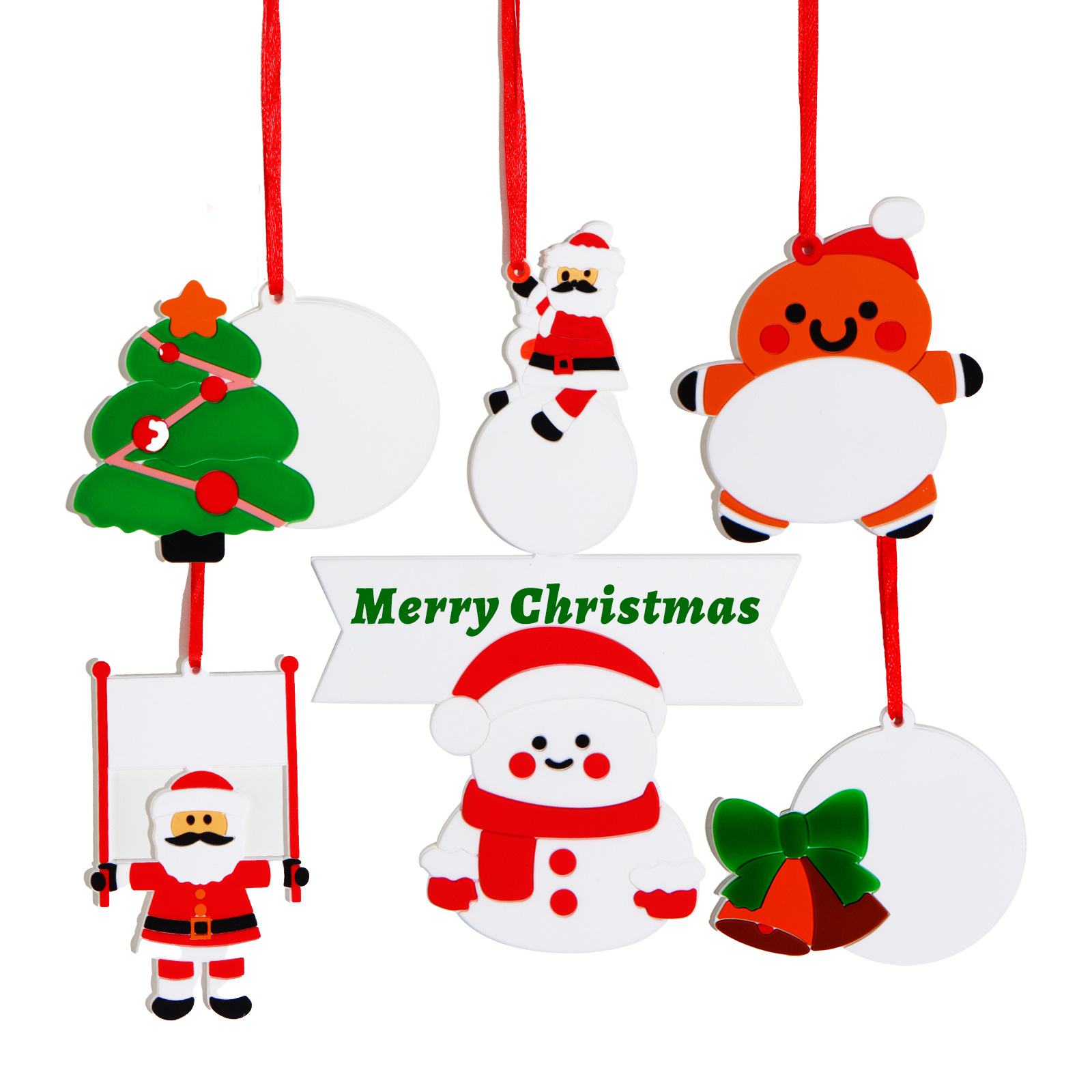 2022 Kerstmis DIY Pendant PVC Xmas Tree Hangende Ornament Pendant