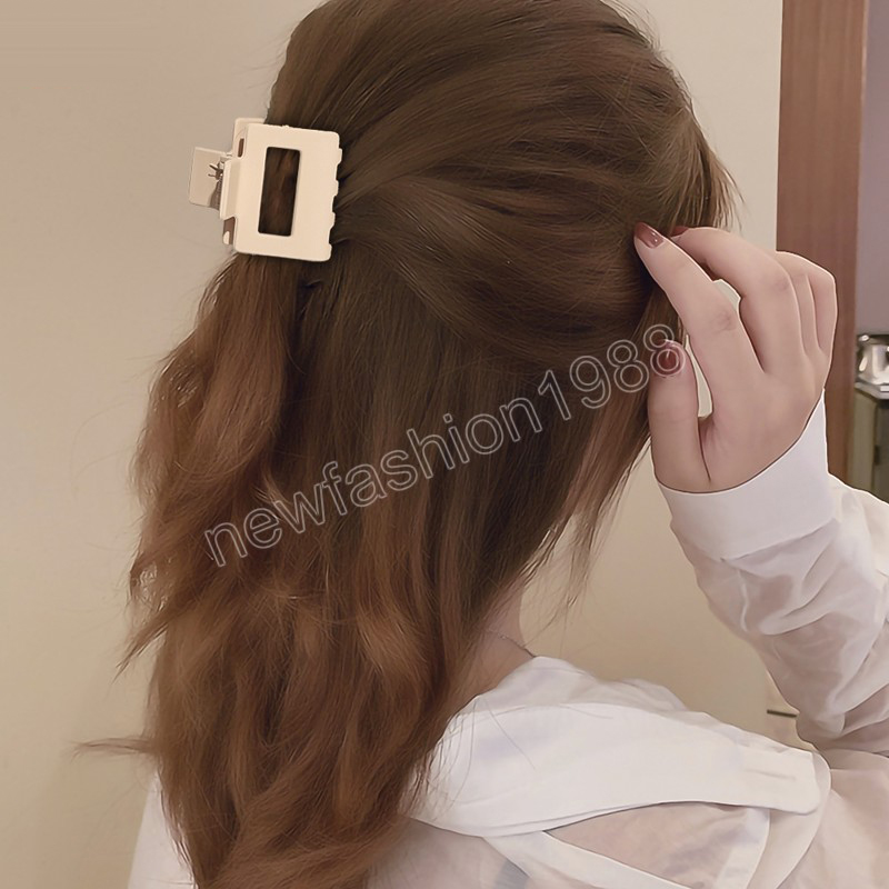 Корейская квадратная женщина девочки пластиковые волосы когтя для волос зажимы головные убора