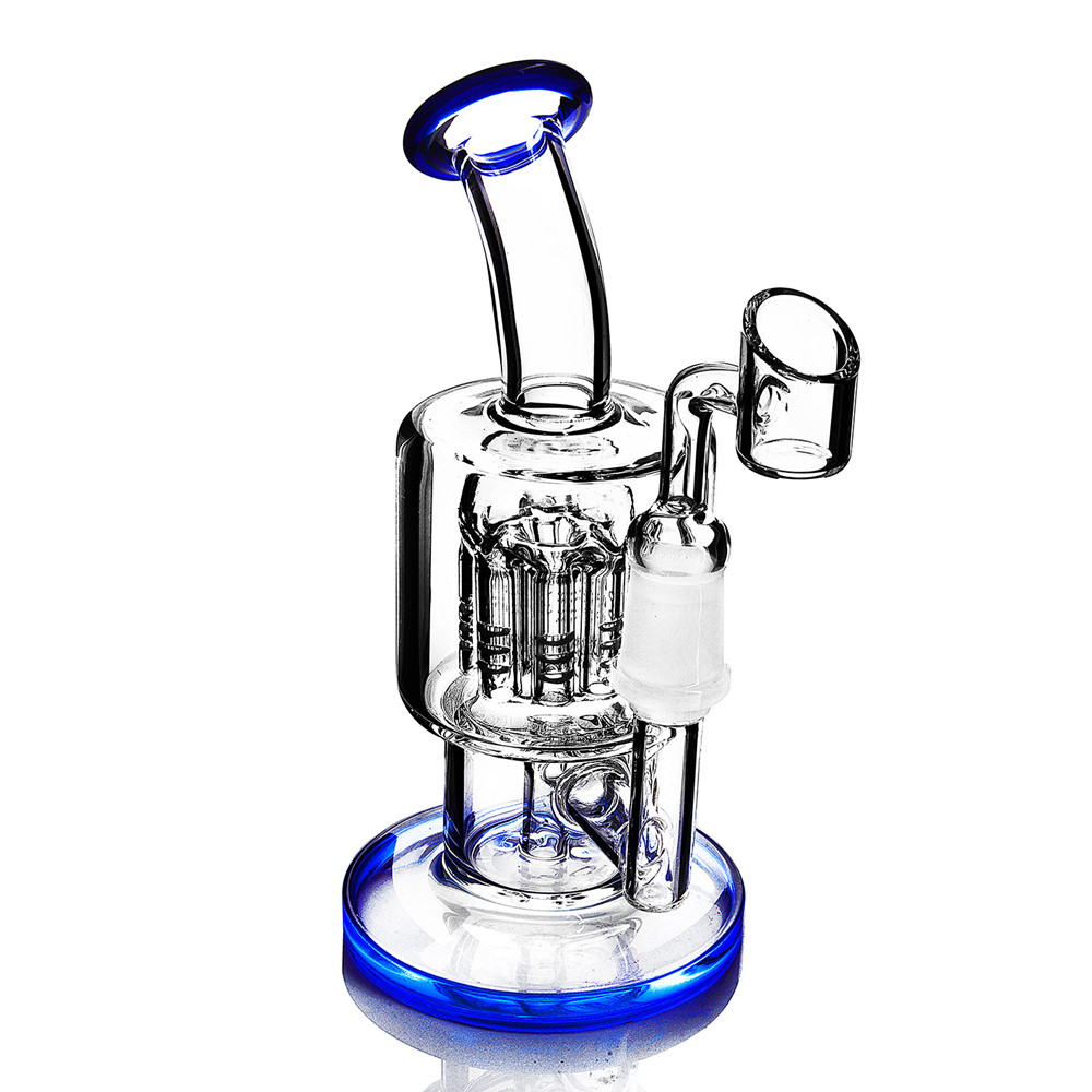 MINI TORO Narghilè Bubbler Bong in vetro Braccio Albero Perc Pipa ad acqua in vetro Dab Rigs con giunto Banger da 14 mm Accessori fumatori