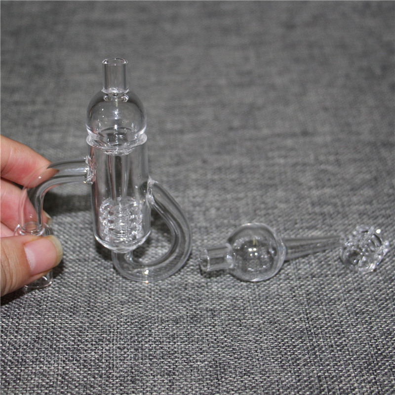 Smoking Diamond Knot Loop Flat Top Quartz Banger Nail con tappo in carb di vetro 10mm 14mm 18mm maschio femmina pipa ad acqua Bab Rig bong