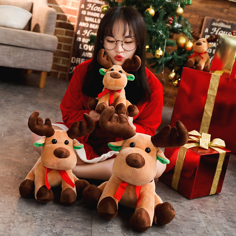 Factory Hele 98 inch 25cm Cartoon Santa Claus Plush Toy Elk Doll pluche rendierspeelgoed Children039S Christmas Gift2088576