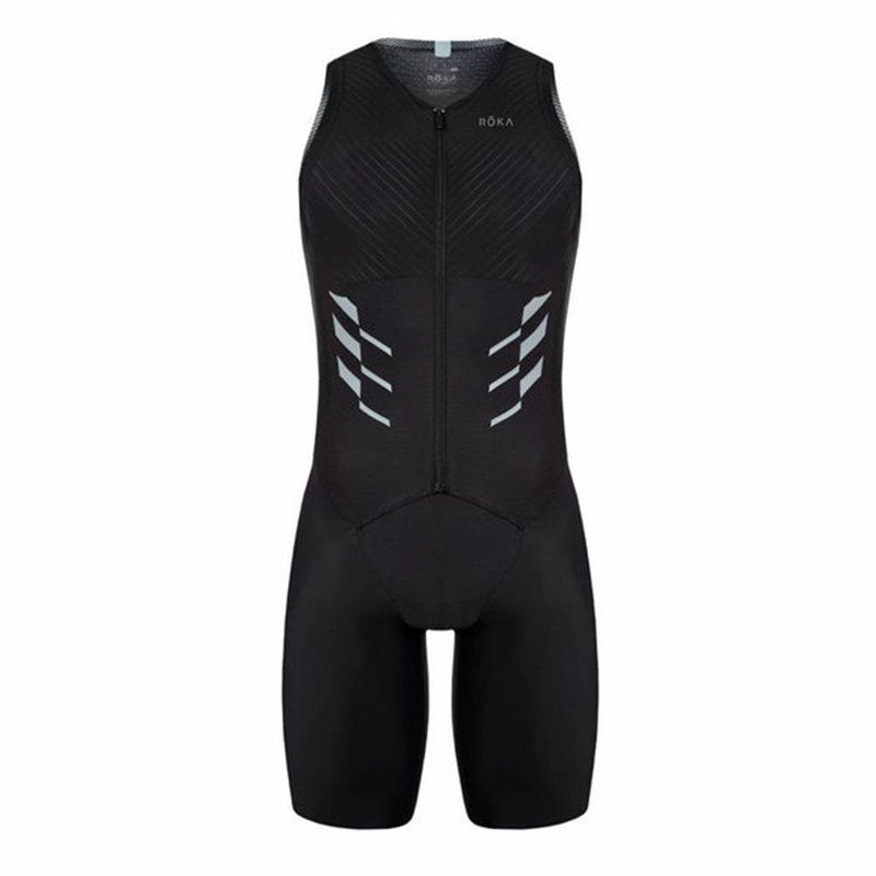 Men's Tracksuits Roka Triathlon Men's Sleeveless Swimming And Running Sportswear Bodysuit Outdoor Tights Skin Suit 220914