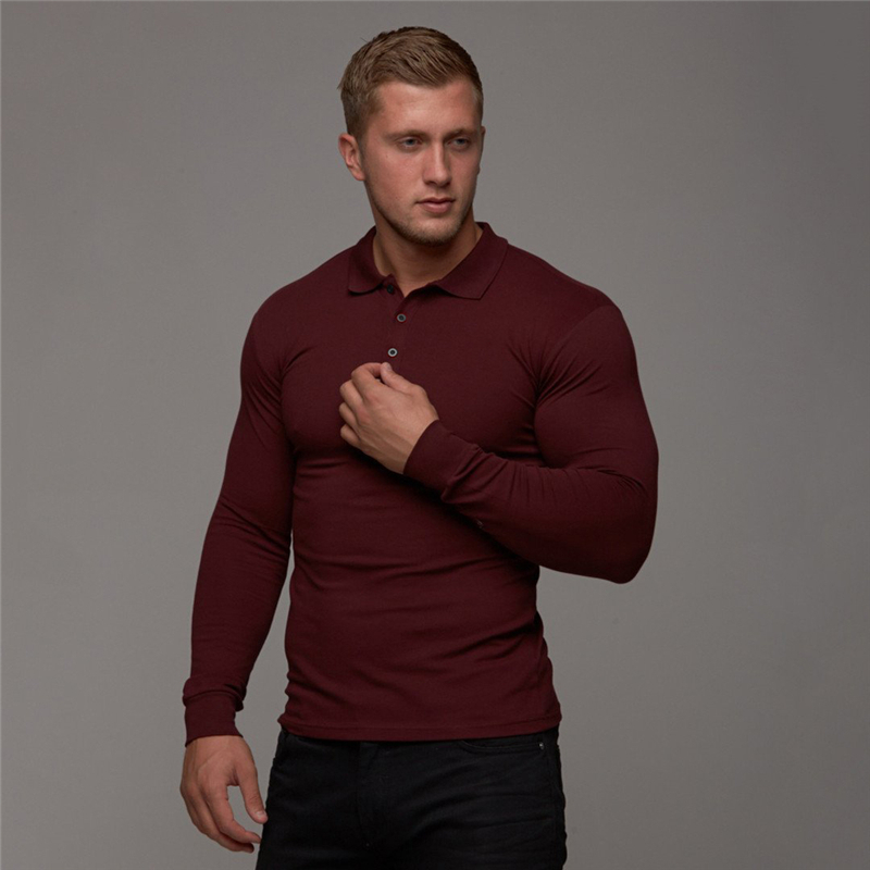 Męska koszulka marki Polos Casual Fashion Bottton Tshirt Business Long Sleeve High Quality Shirt 220915