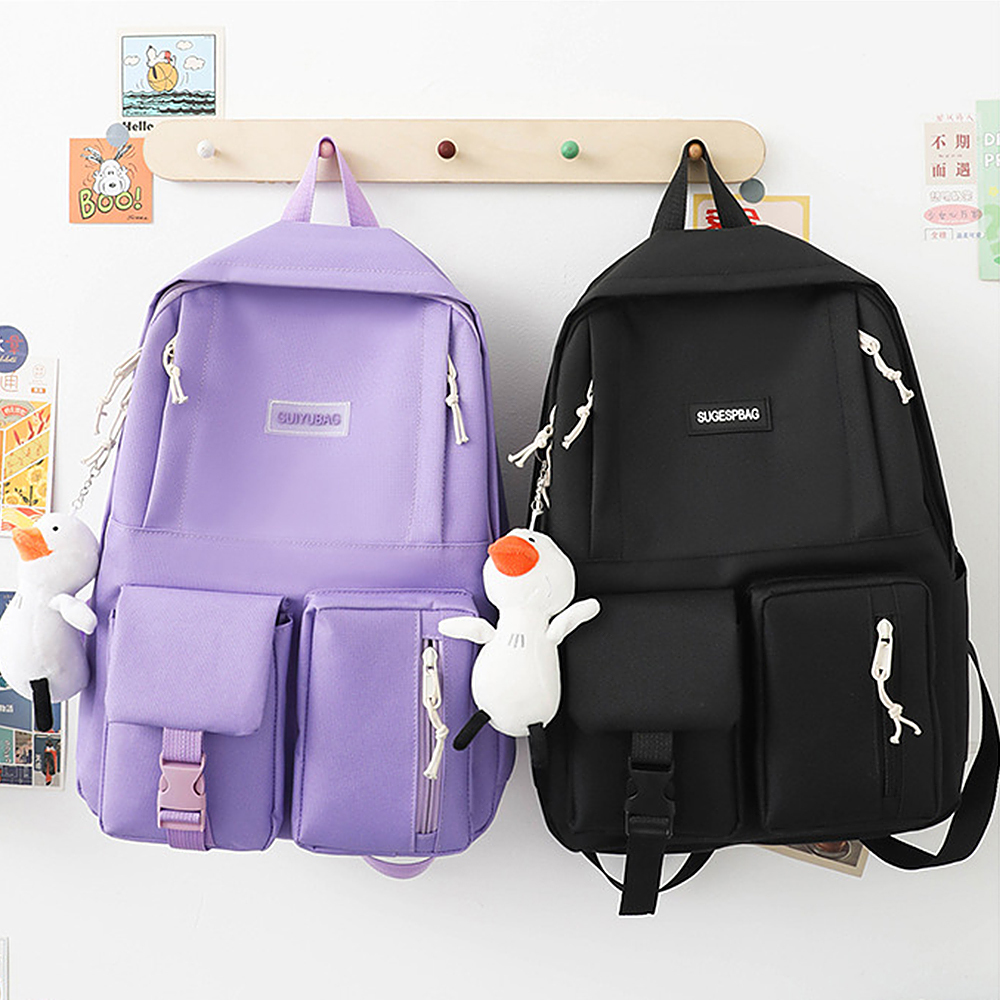 packpacks backpacks canvas combo combo مجموعة حقائب مدرسية غير رسمية مع صندوق قلم رصاص Crossbody Bag للبنات الطالبات