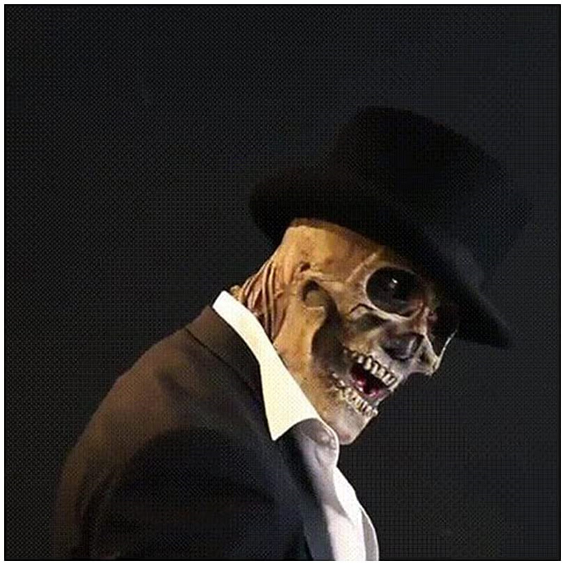 Masques de fête Le dernier masque biochimique squelette pour Halloween Party Cosplay Props Silicone Couverture complète Couvre-chef avec chapeau SAL99 220915