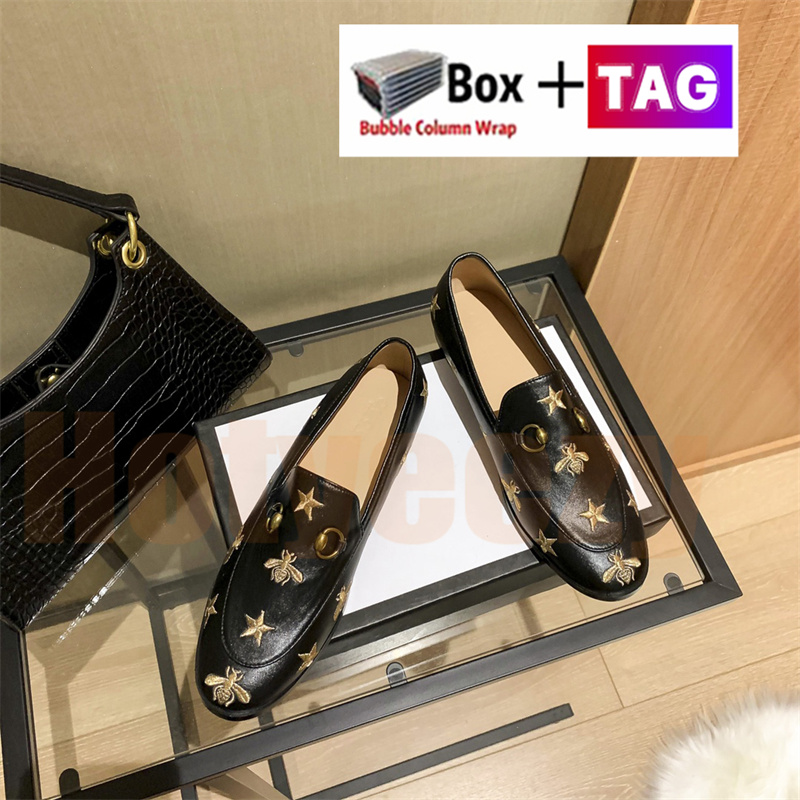 Zapatos de vestir de caballos de cuero mocasins mocas mocas marfil marfil negro albaricoque abejas bordadas para mujeres sandalias tacones de tacón de sándalo de oficina al aire libre