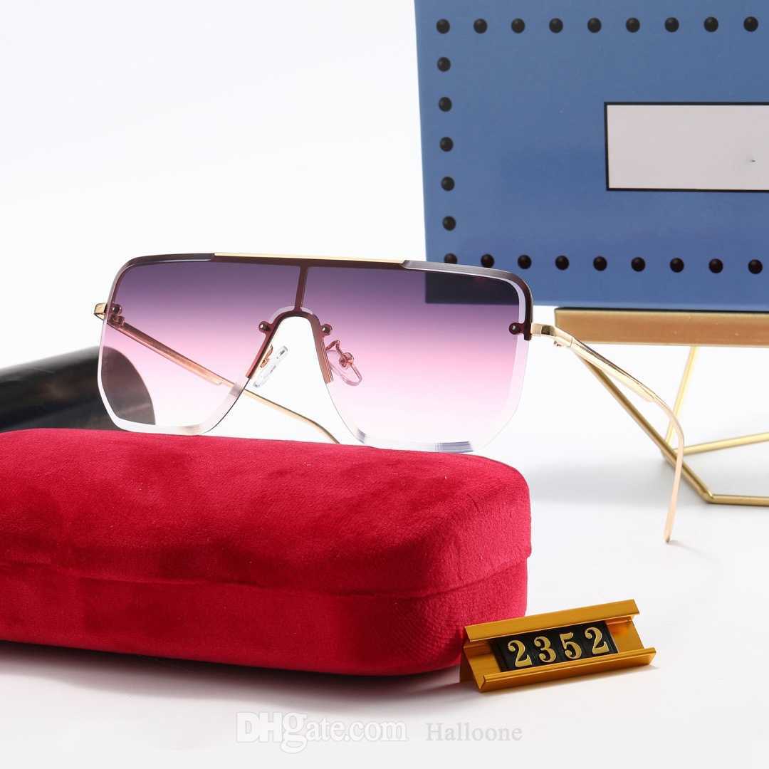 Luxury Classic Design Sunglasses For Mens Womens Brand Vintage Pilot Polarisé Sun Glassements 2352 OFFRAMES SANS CHARD