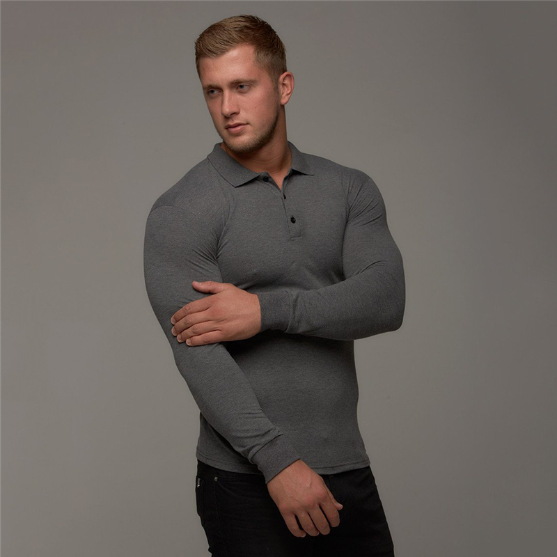 Męska koszulka marki Polos Casual Fashion Bottton Tshirt Business Long Sleeve High Quality Shirt 220915