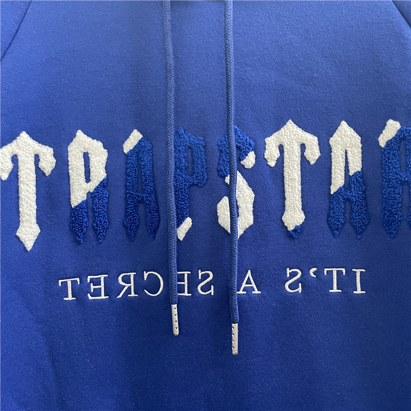 Heren Hoodies Sweatshirts Blauw Trapstar Hoodie Mannen Vrouwen 1 1 Top Versie Geborduurde Trui Kleding 220915