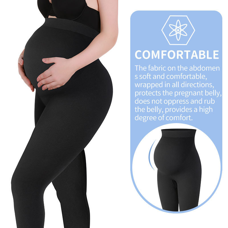 Leggings pour femmes Leggings de maternité taille haute soutien du ventre enceinte Legging femmes grossesse pantalons maigres corps façonnage mode vêtements tricotés 220914