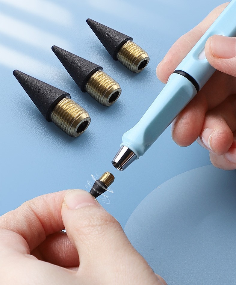 Infinity Pencil Technology Inkless Metal Pen Magic Pencils Tekenen is niet gemakkelijk om het rechte potlood te breken