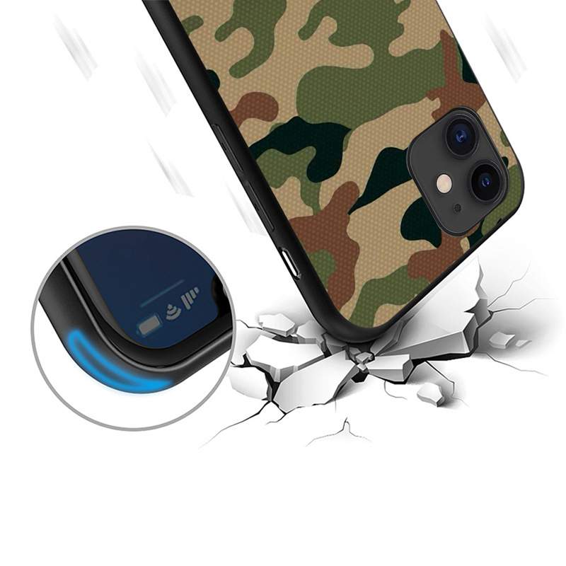 Étuis en TPU souples de camouflage pour iPhone 15 14 Plus Pro Max 13 12 11 XS MAX XR X 8 7 6 6S Iphone15 Armée Militaire Camo Mode Vert Bleu Hommes Couverture de téléphone transparente Peau arrière