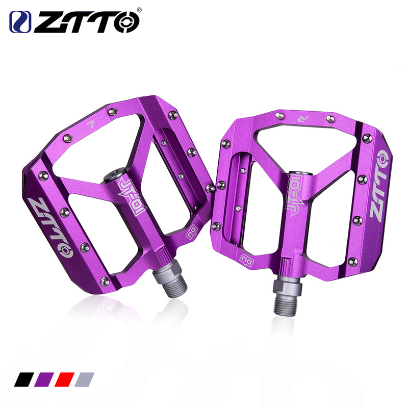 Pédales de vélo ZTTO VTT Roulement en alliage d'aluminium Pédale plate Vélo Bonne poignée Légère 9 16 Big pour Gravel Enduro Downhill JT01 22092697