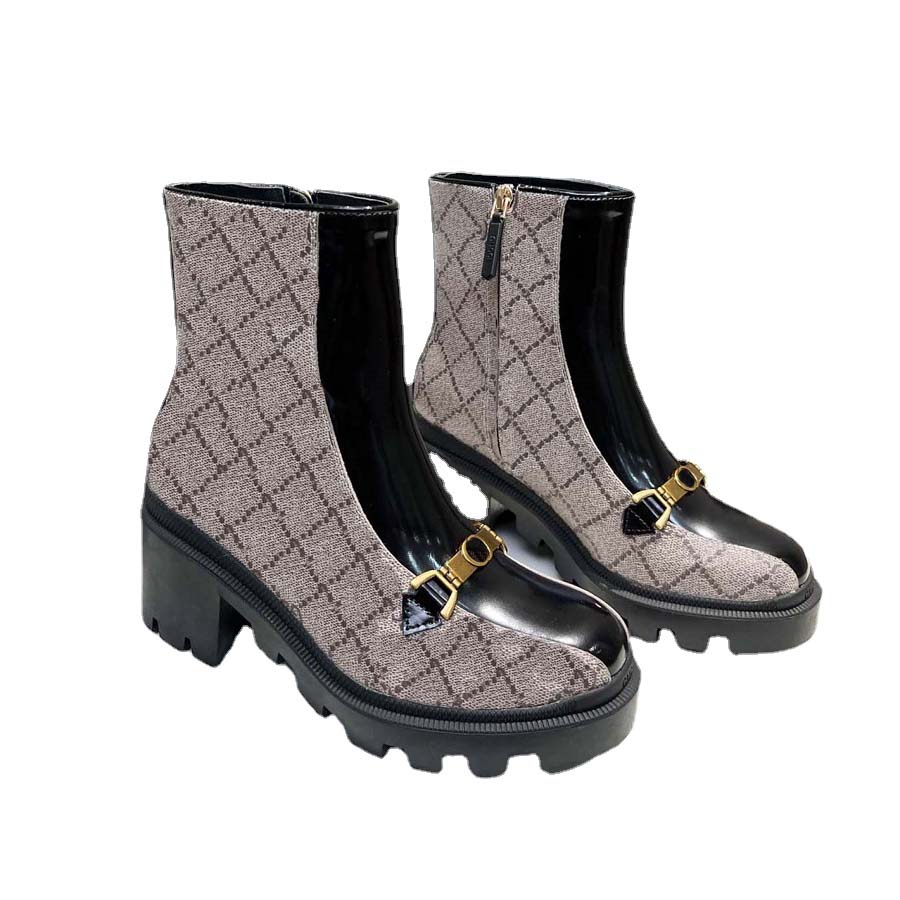 Botas hasta la rodilla para mujer Plataforma de diseñador Botines de cuero Zapatos de cuero real Zapato de moda Invierno Otoño Suela de goma Montar vaquero Motocicleta