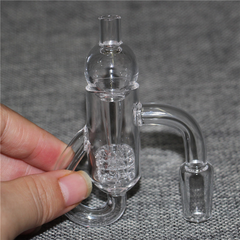 Smoking Diamond Knot Loop Flat Top Quartz Banger Nail con tappo in carb di vetro 10mm 14mm 18mm maschio femmina pipa ad acqua Bab Rig bong