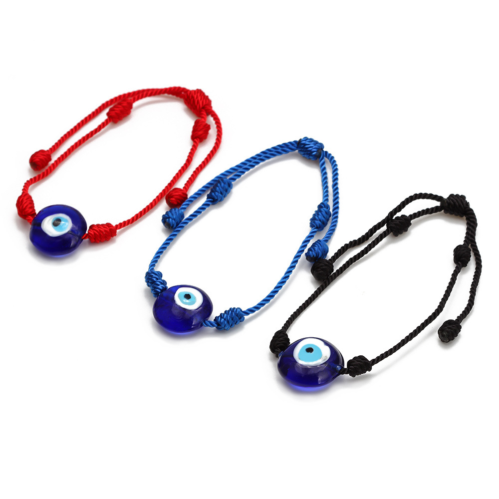 Türkische Evil Eye Armbänder, handgefertigtes geflochtenes rotes Seil, blaue Augen, Armband für Damen und Herren, Freundschaftsschmuck