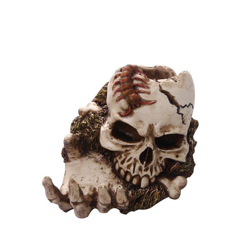 Decorative Objects Figurines Skull Model Resin Crafts Ornament Halloween Decoration Horror Movie Props Skeleton for Personality Decor 220915