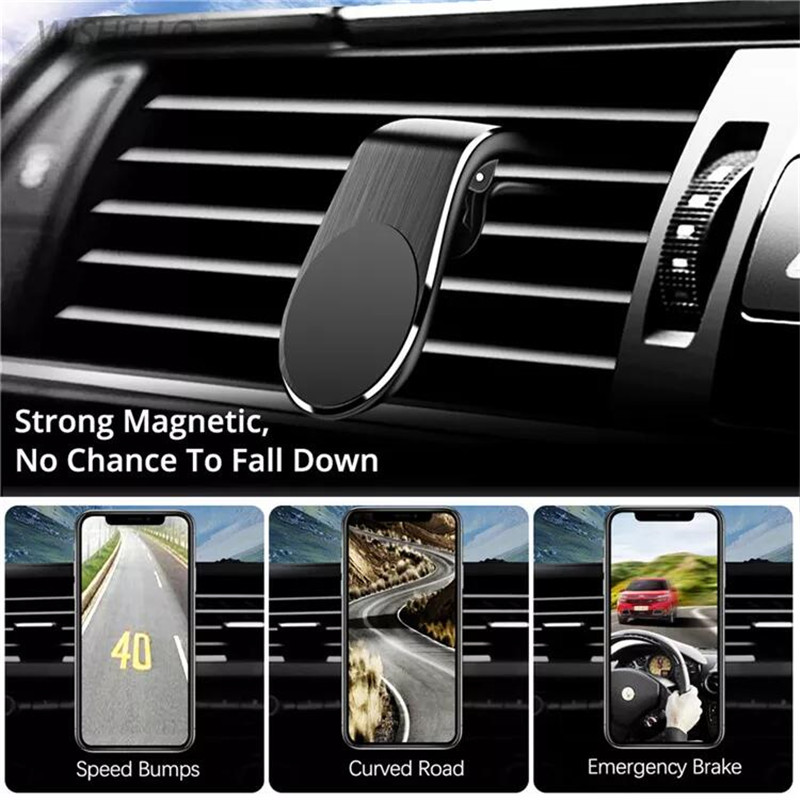 Support de téléphone magnétique dans le stand de smartphone de voiture Clip pour le mont Suit pour iPhone 14 14 Pro Max xs Samsung Xiaomi