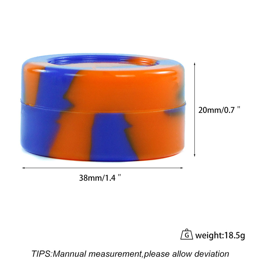 Accesorios para fumar, tarros para dab de 7 ml, recipiente para dabs de silicona, aceite multicolor opcional