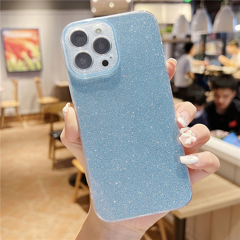 Glitter Diamond Cover Camera Protects for iPhone 13 Pro 12 Pro Max XS XR X 7 8 Plus SE 2022 Case Bling Silicone TPU