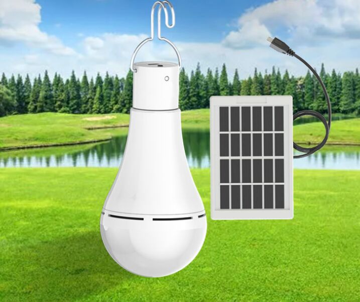 Solar Camping Lantern LED Bulb with Remote Control Lamp Indoor Waterproof Panel Emergency Plastic Bulbs Hook Tent Lantern Outdoor