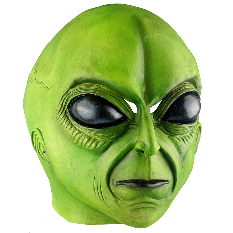 Party Decoration Alien Latex Mask for Adult Mardi Gras Halloween Cosplay Party Masquerade Costum Props Huanted House Decoration 220915