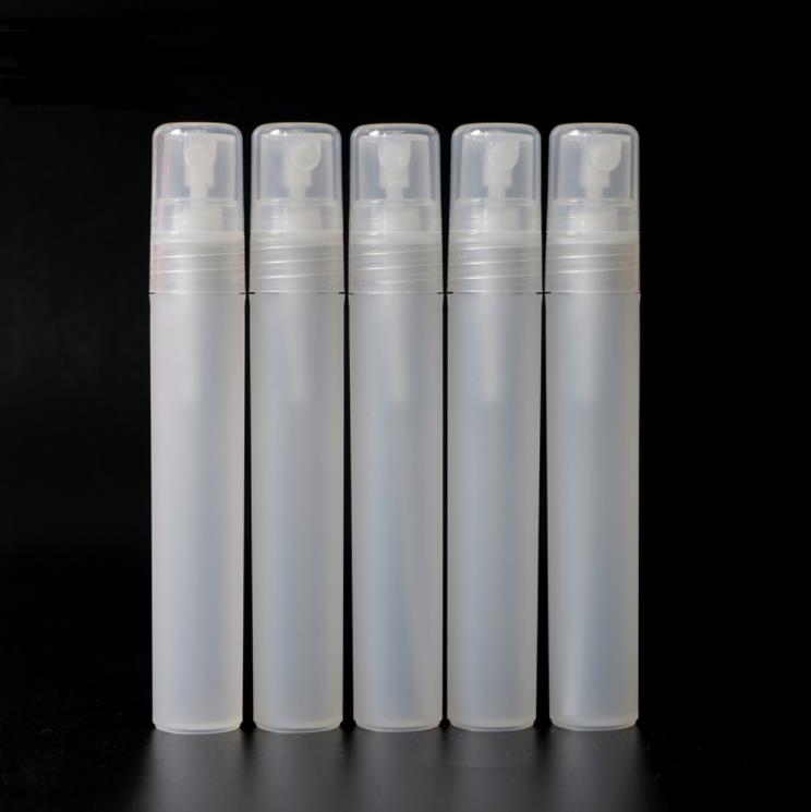 Flacon pulvérisateur vide en plastique givré transparent de 10ml, petit emballage cosmétique, atomiseur, bouteilles d'échantillon de parfum SN4691