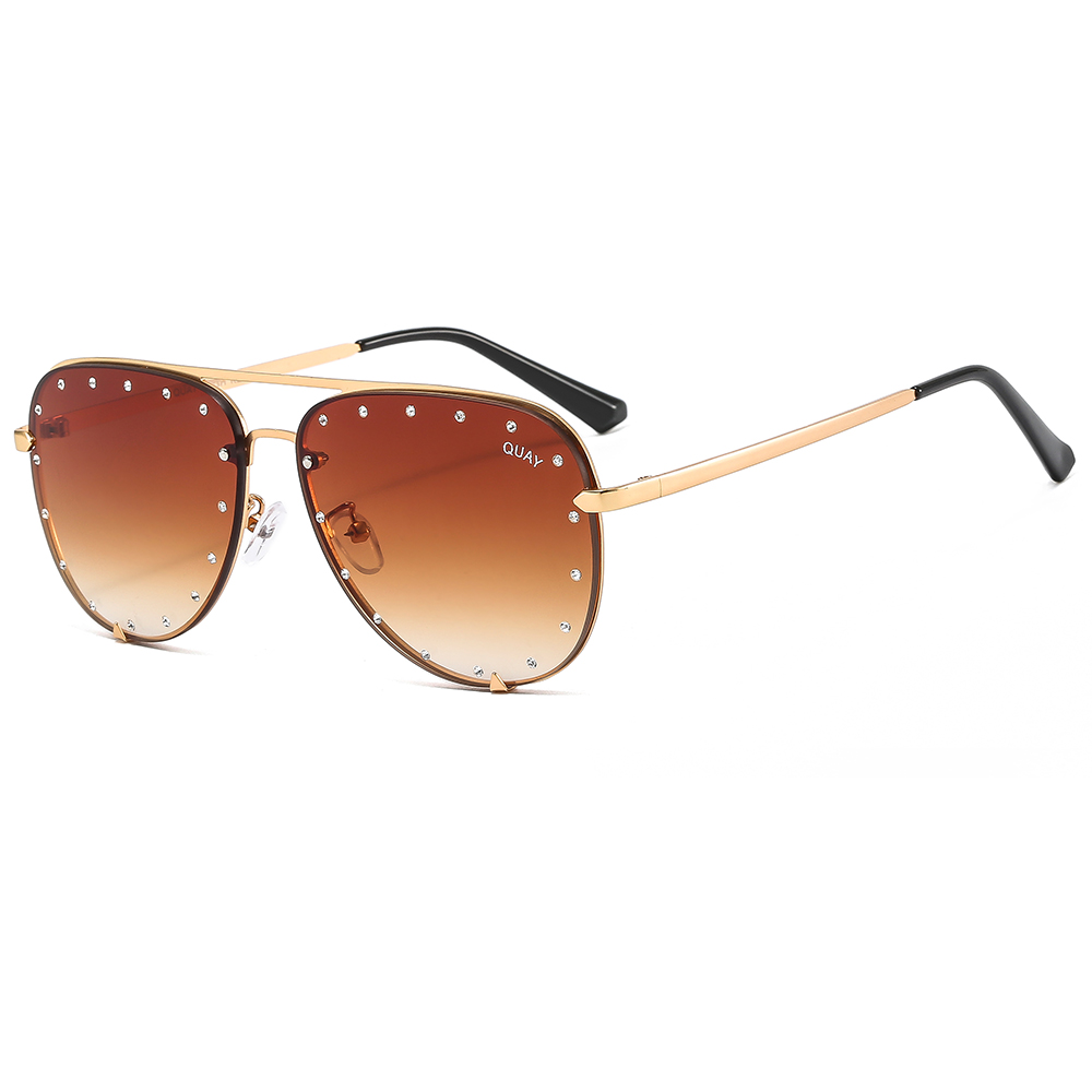 High Key Pilot Sunglasses Sun Fashion Quay Design de marca de sol dos óculos de sol para mulheres gradiente a lases Óculos fêmeas muje 267c