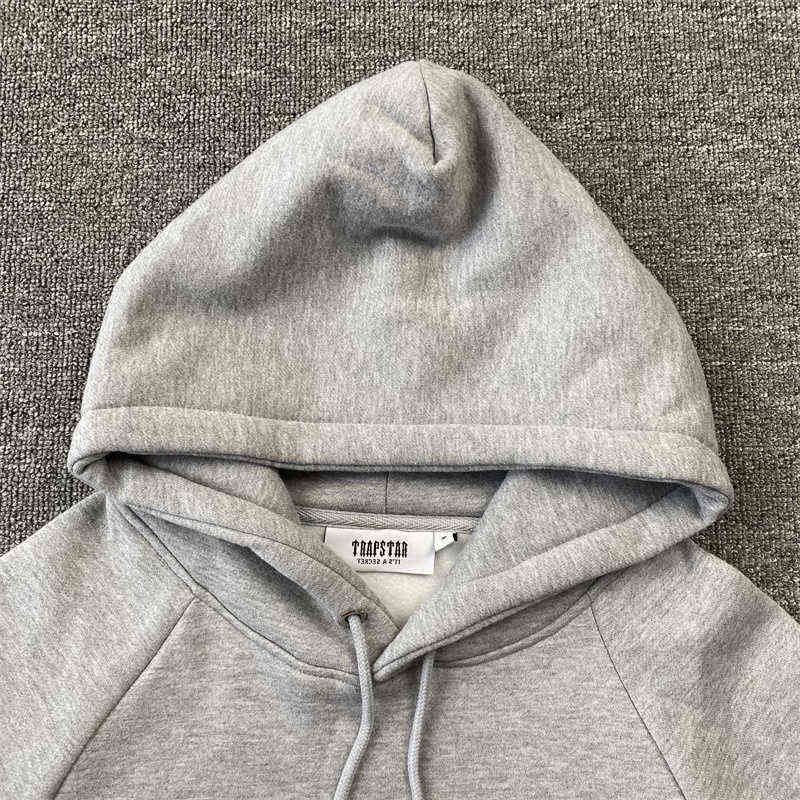 Erkek Hoodies Tişörtü 2022fw Trapstar Spor Takım Elbise Erkek Kadın Mavi Beyaz Havlu İşlemeli Hoodie Eşofman Altı Peluş Spor Eğlence Trapstar Tişörtü G220916