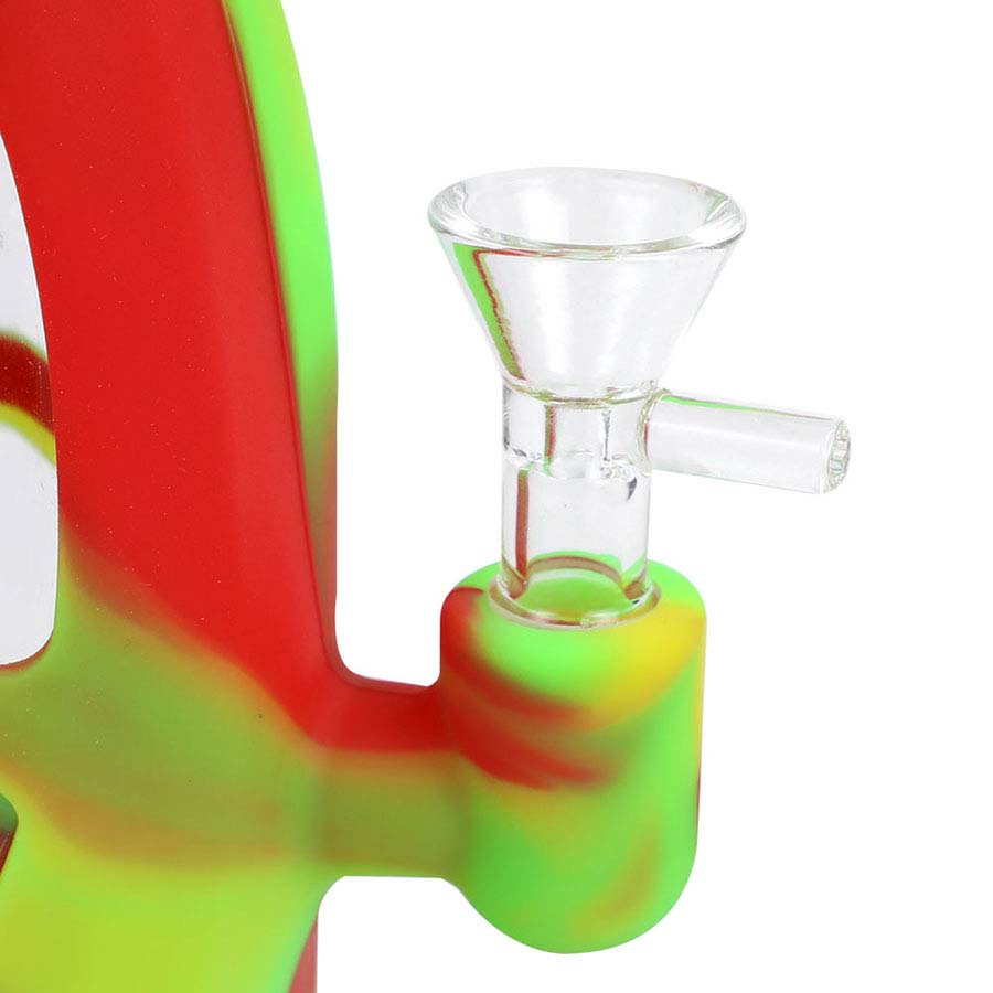 Accessori fumatori permeabili alla luce pipe ad acqua in vetro silisone fumare narghilè dab rig