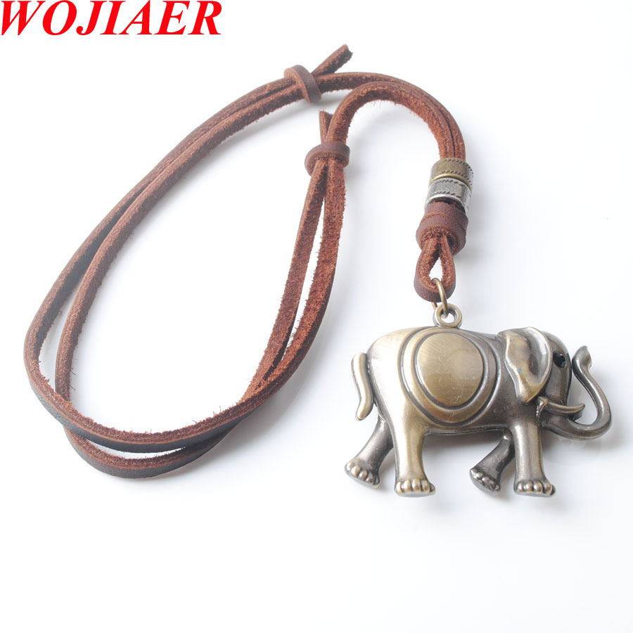 Collier en cuir pour hommes et femmes, pendentifs en Bronze, plume, métal massif, ras de cou réglables, BC023