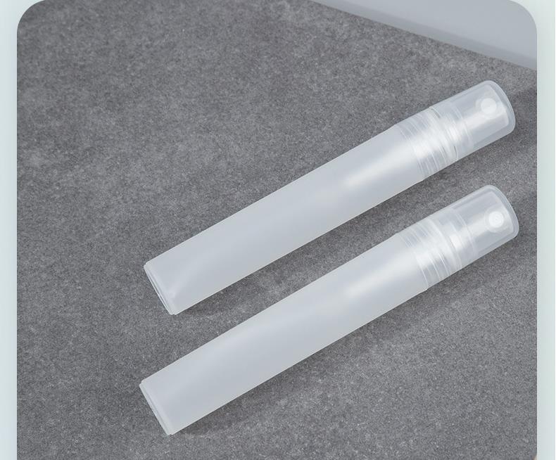 Flacon pulvérisateur vide en plastique givré transparent de 10ml, petit emballage cosmétique, atomiseur, bouteilles d'échantillon de parfum SN4691